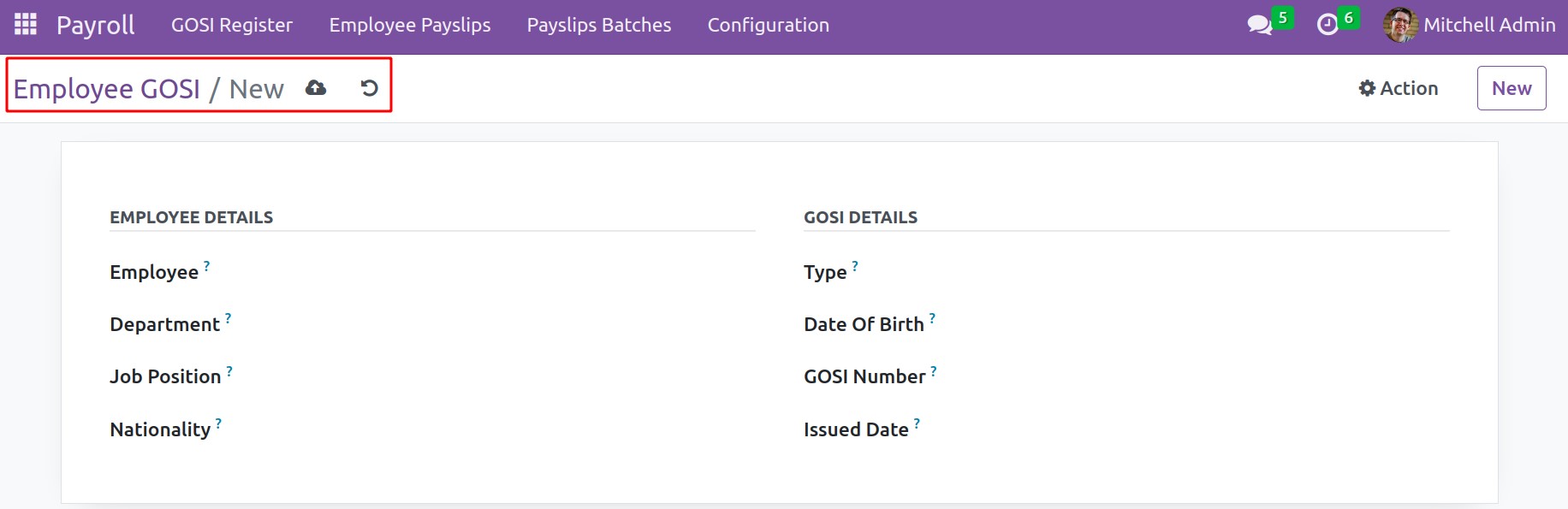 GOSI | Open HRMS Book v 16